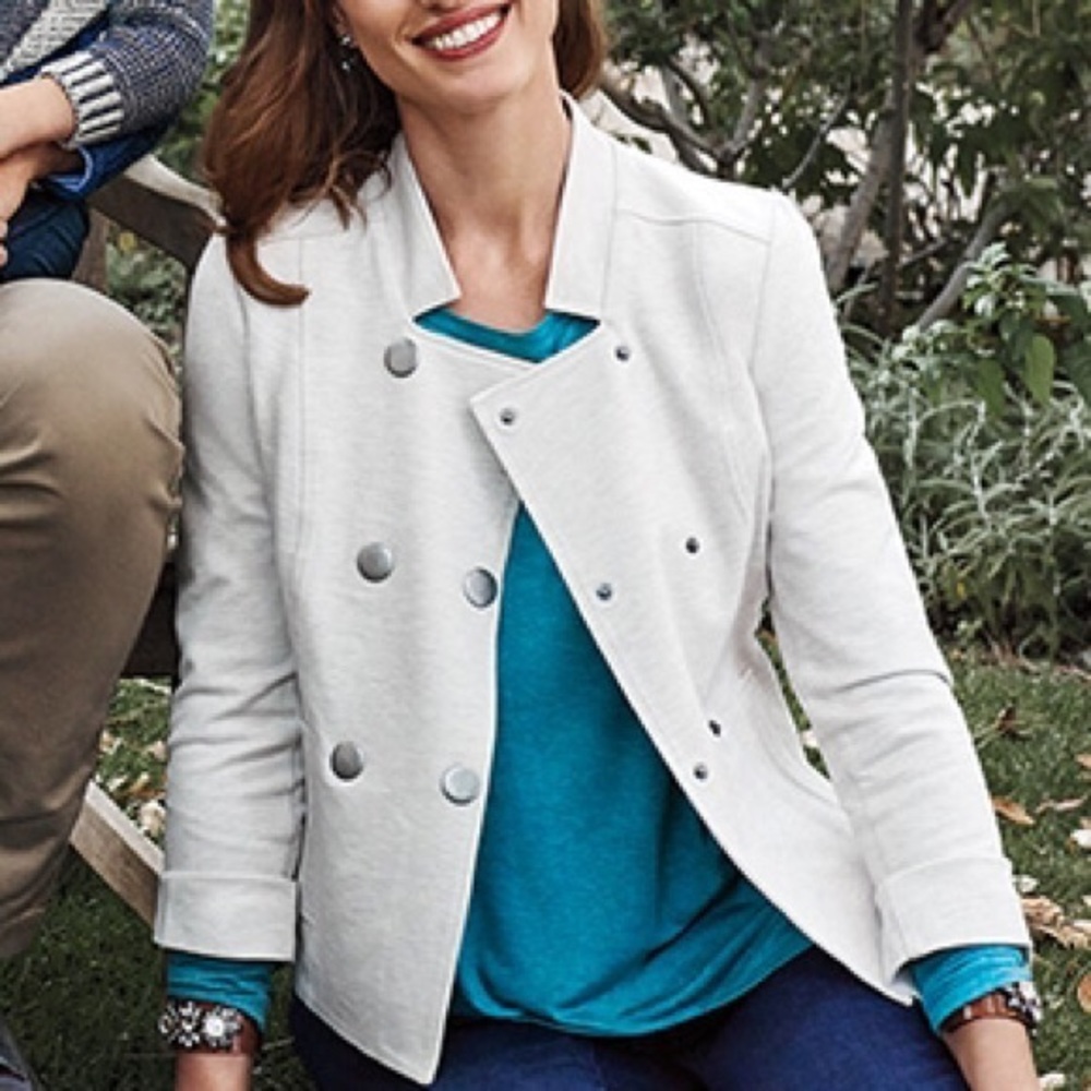 Cabi Medium Cream Charlie Style Jacket Blazer